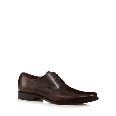 Loake Big and tall dark brown leather oxford shoes